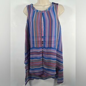 Cato Multicolor Geometric Print Sleeveless Top - Size XS